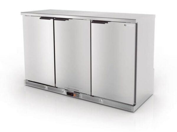 Back bar | forced refrigerator| stainless steel | 3 doors