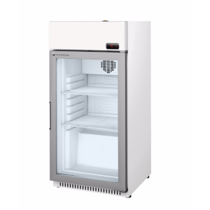 Coreco Refrigerator with glass door | White/Steel_649df1d3ce299.png